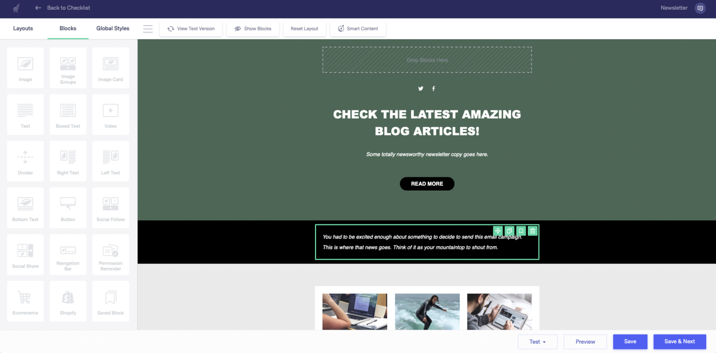 Benchmark Email, our pick for the best full-featured email newsletter software
