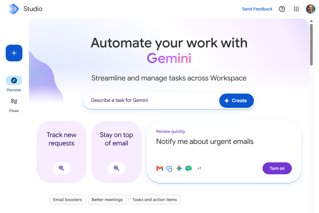 Setting up a workflow with Gemini in Google Chat