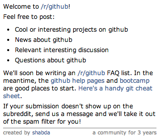 subreddit sidebar