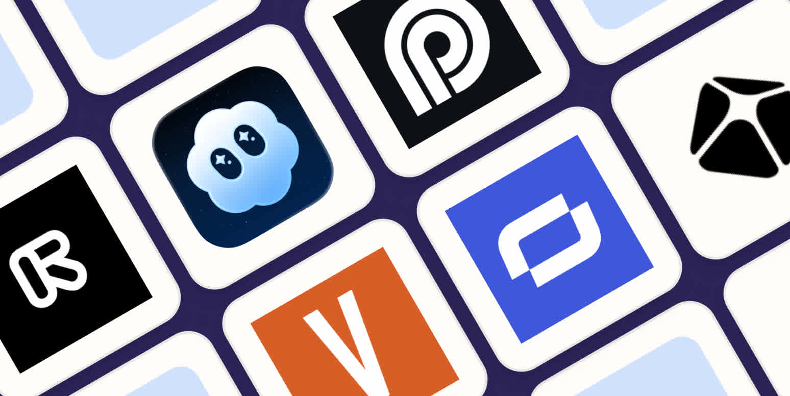 Hero image with the logos of the best AI video generators