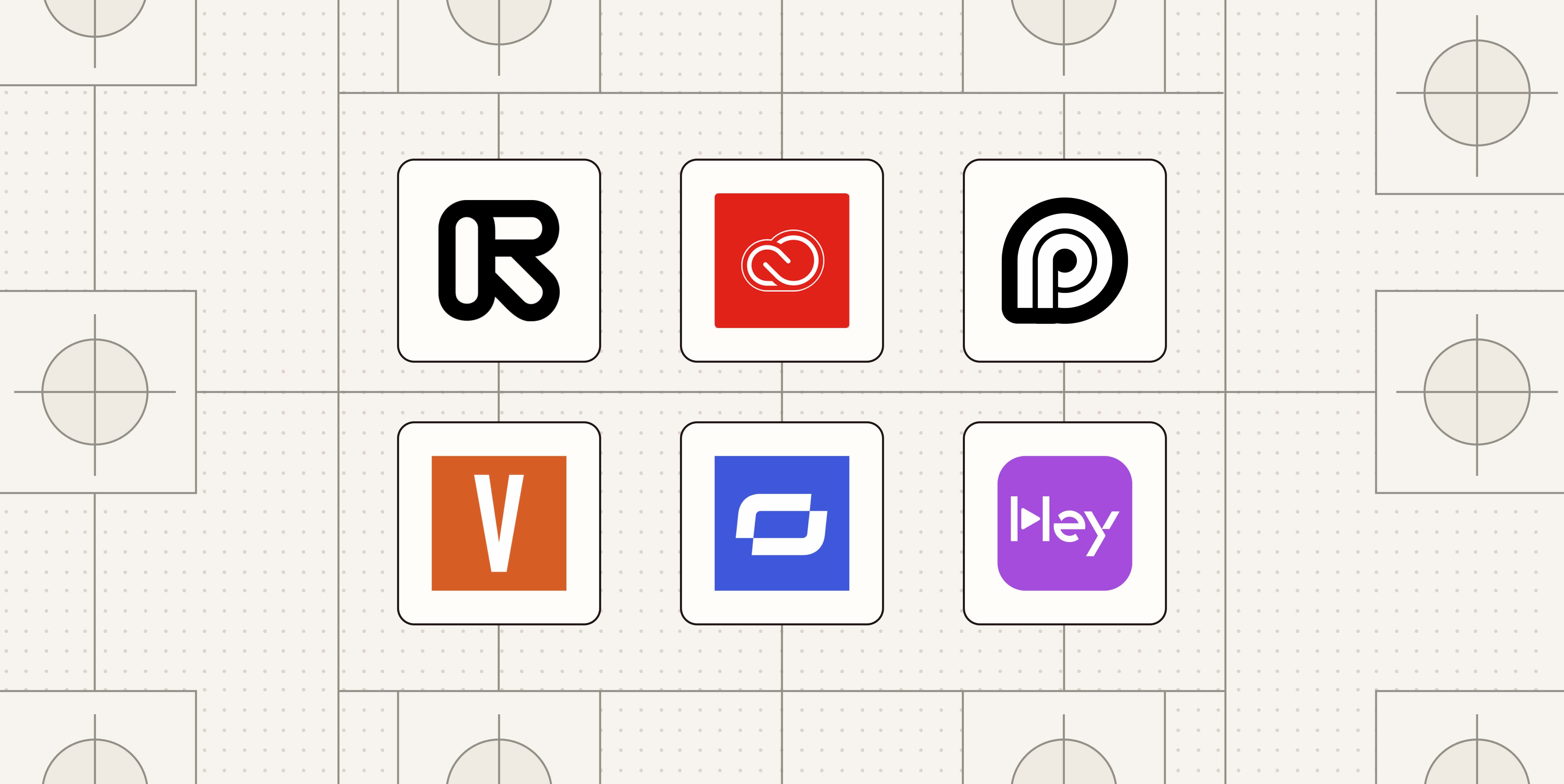 Hero image with the logos of the best AI video generators