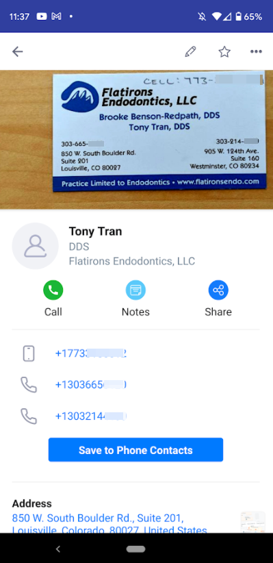 scanner software for business cards