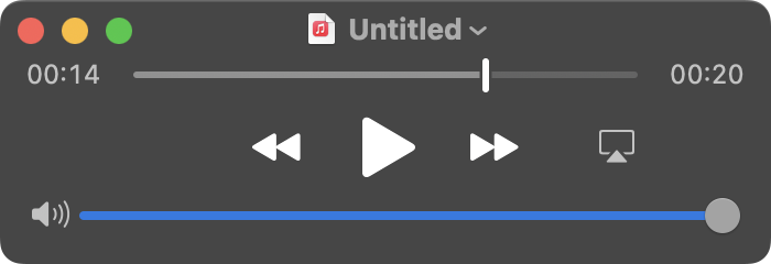 The recording file