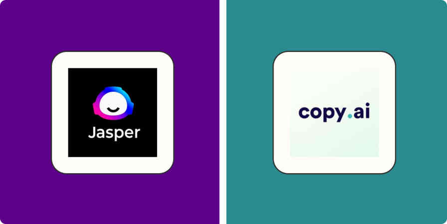 Hero image with the Jasper and Copy.ai logos