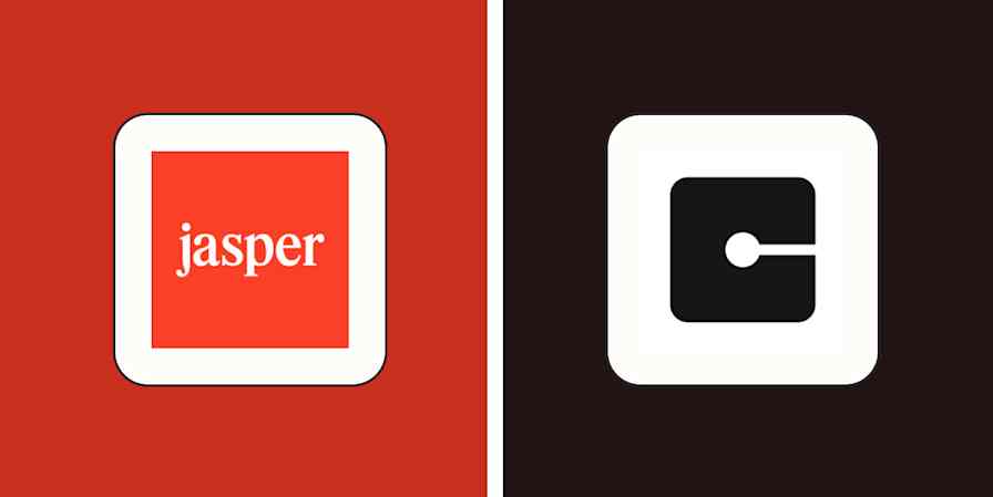 Hero image with the Jasper and Copy.ai logos