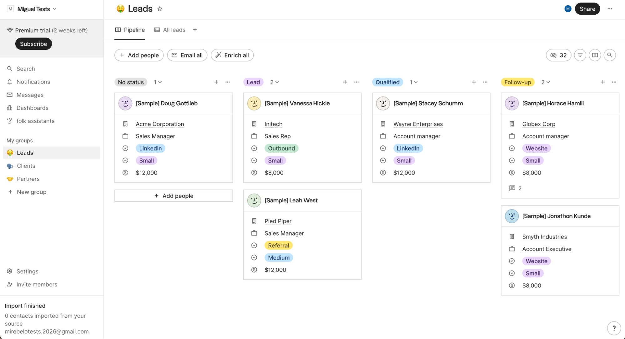 folk, our pick for the best small business CRM for ultra-personalized emails