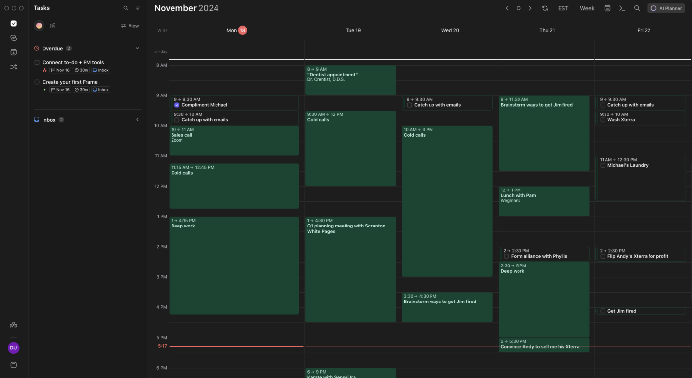 Morgen, our pick for the best time blocking app for scheduling tasks