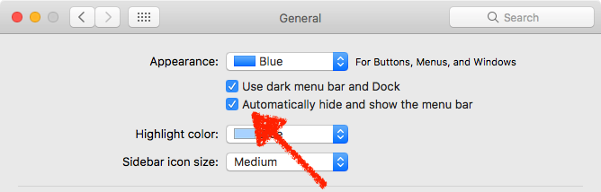 hide macOS menu bar