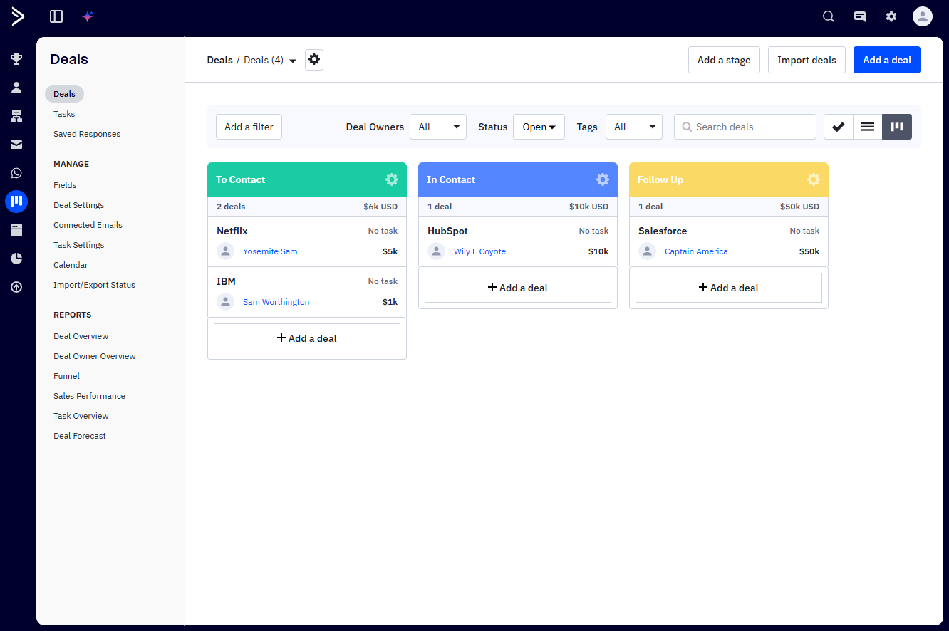 Sales automation in ActiveCampaign