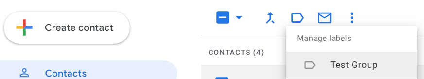 How to apply a label to a Google Contact. 