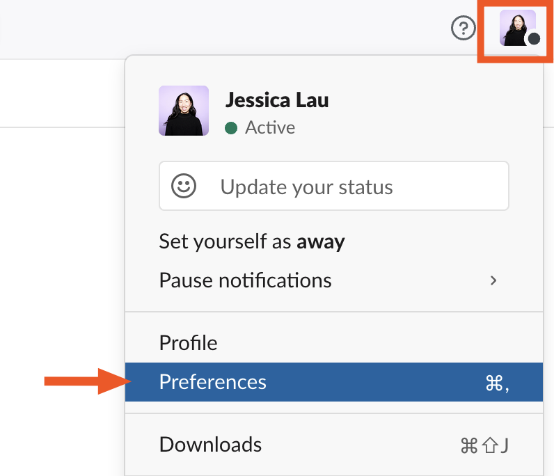 How to change your Slack preferences.