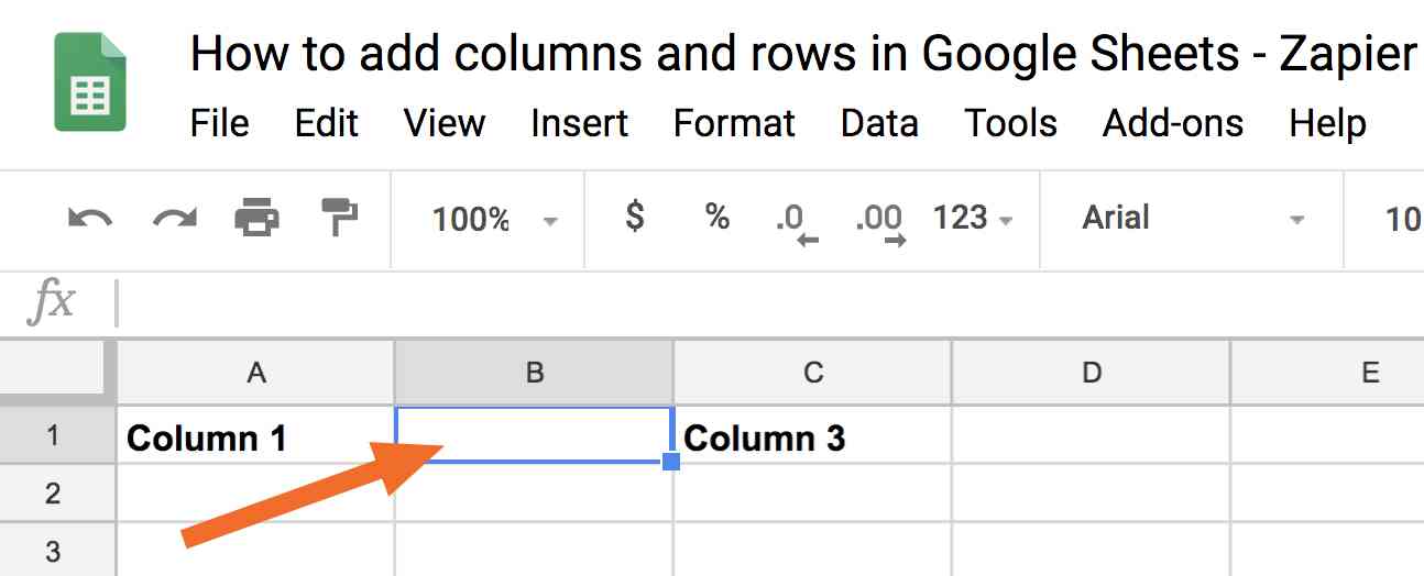 how to add more columns in google sheets after z