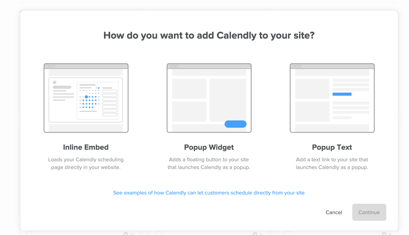 Calendarly embed options