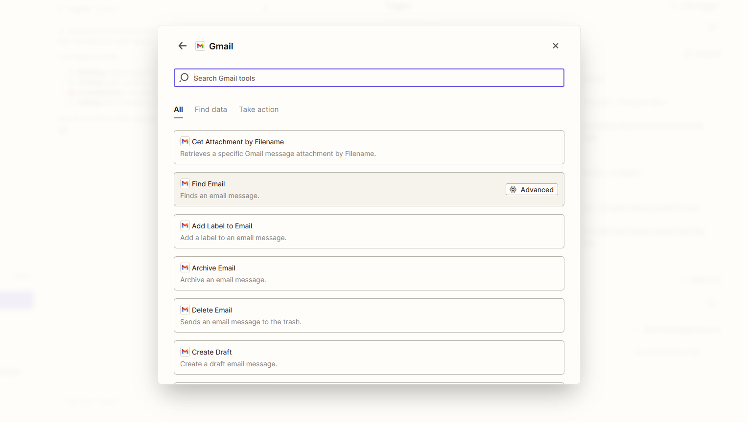 Connecting tools in Zapier Agents