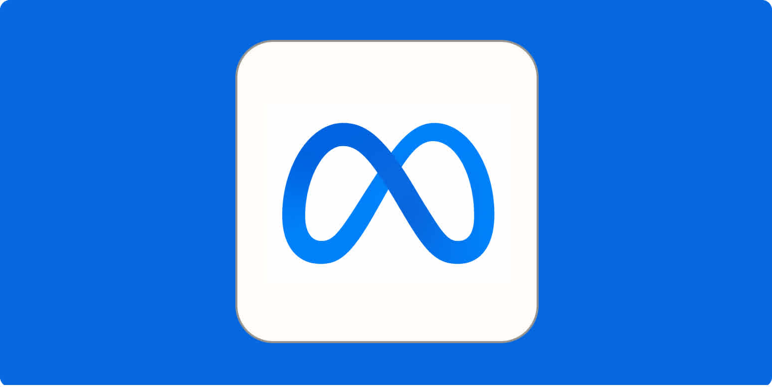 Hero image with the Meta logo