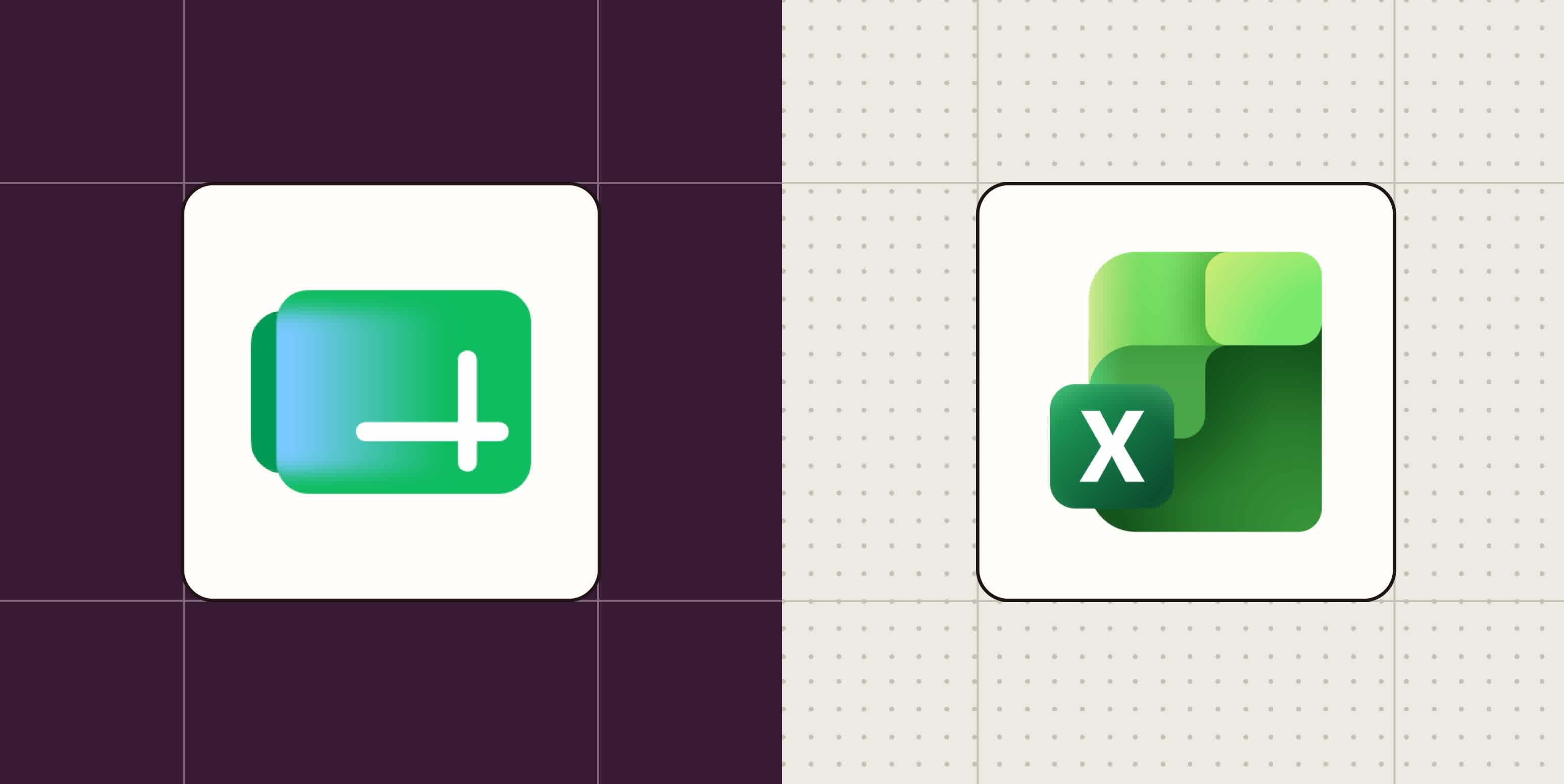 Hero image with the Google Sheets and Excel logos
