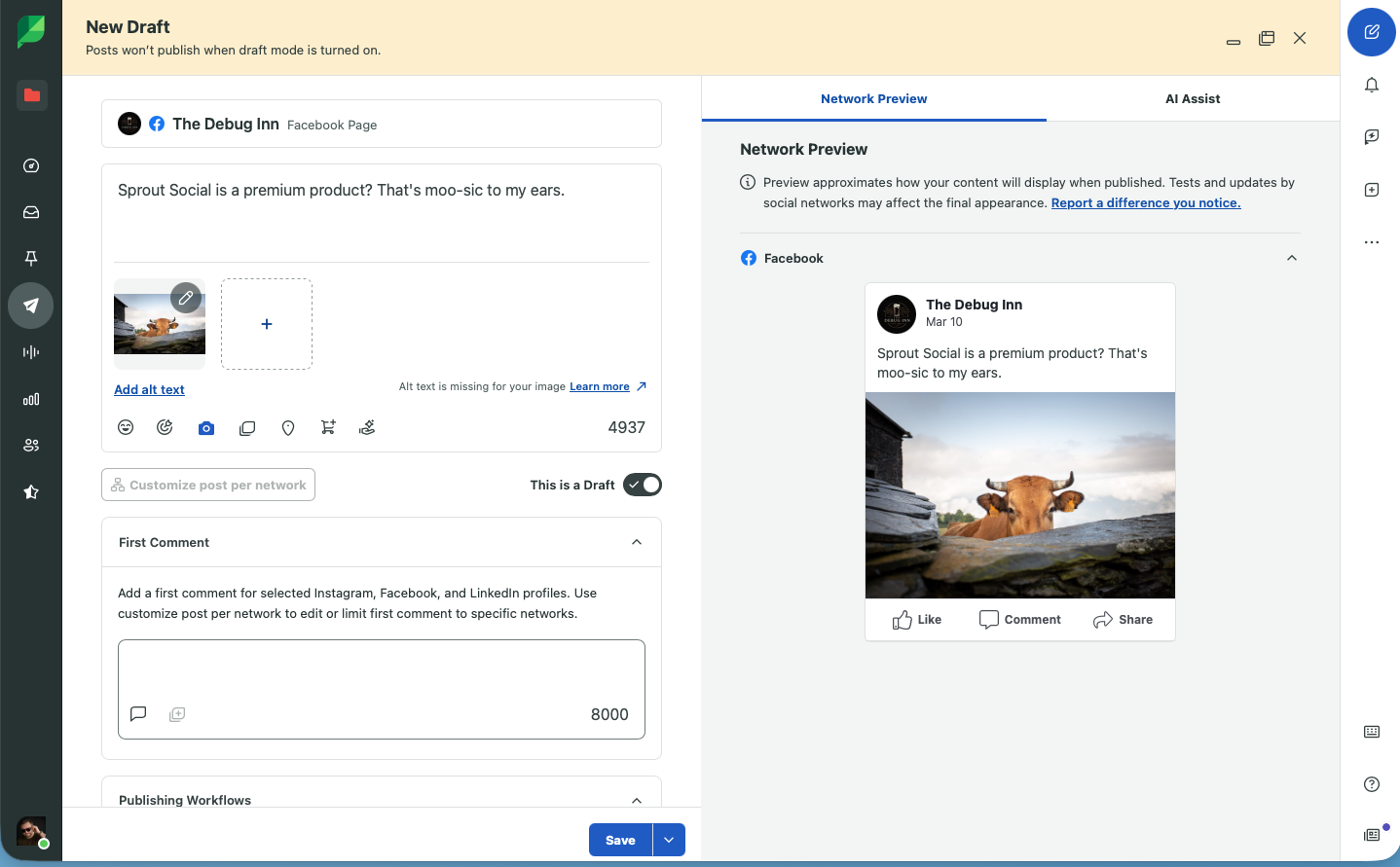 Sprout Social, our pick for the best premium social media scheduler