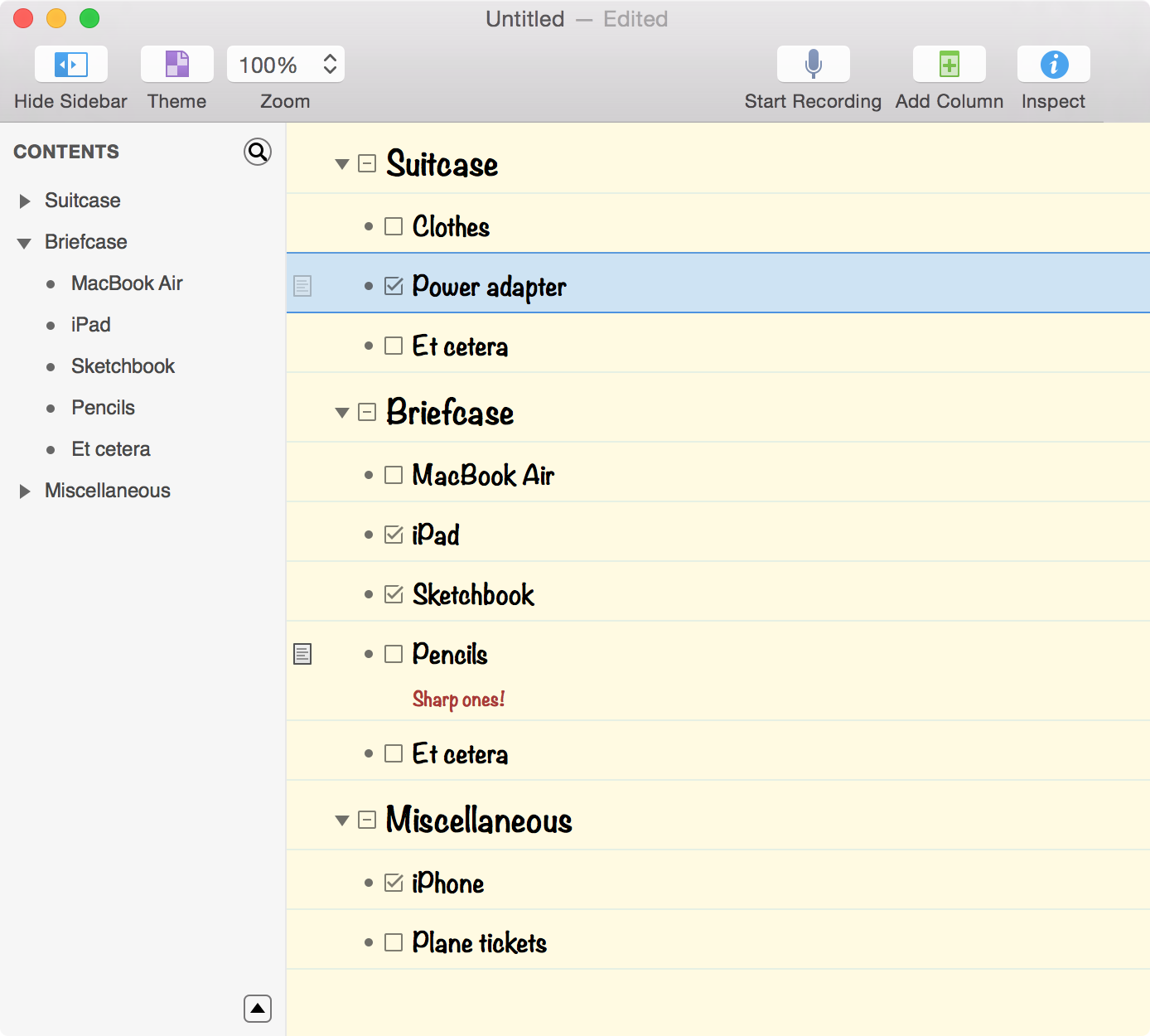 OmniOutliner