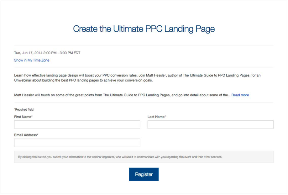 GoToWebinar registration