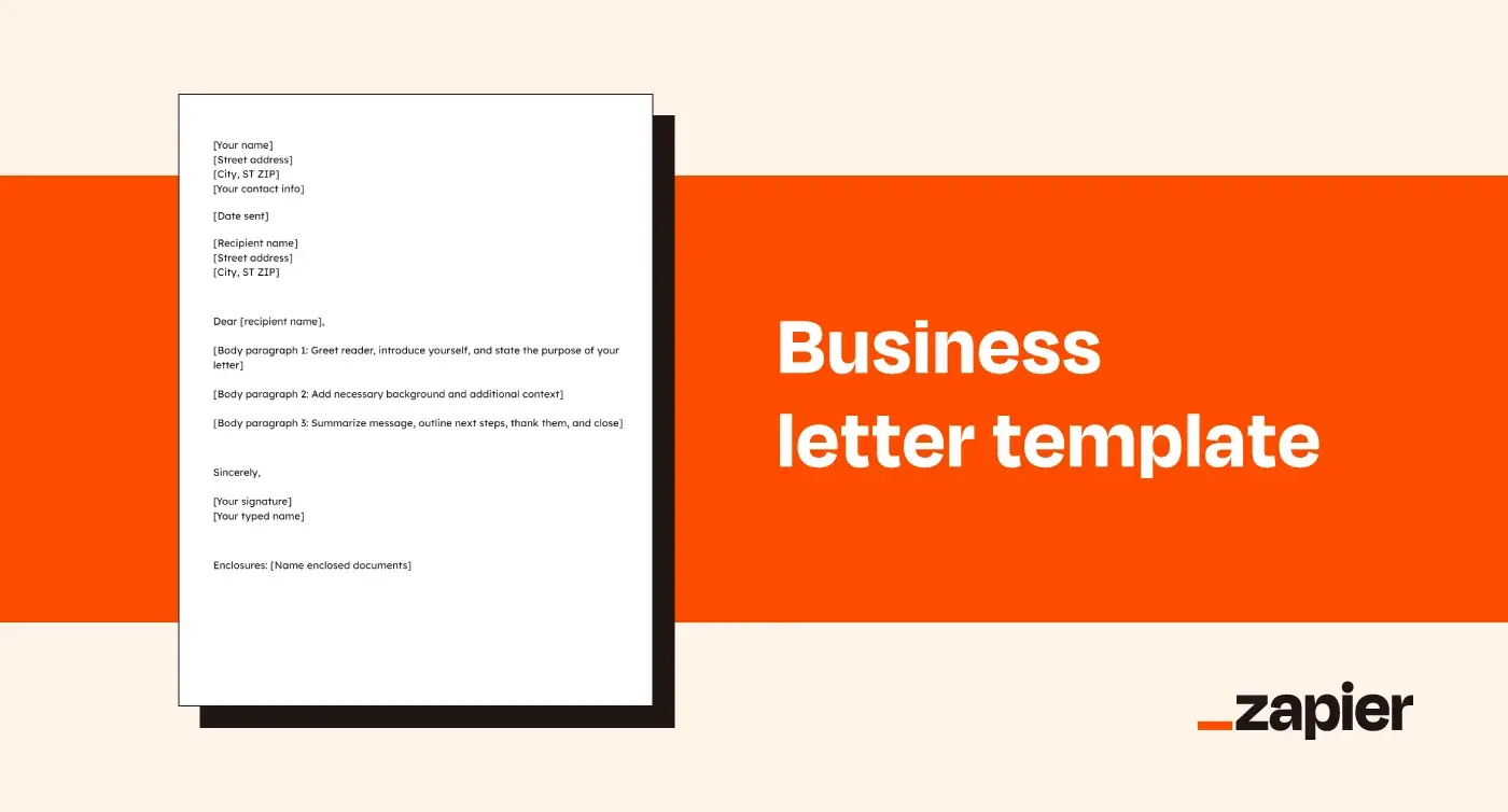 how to write letter business