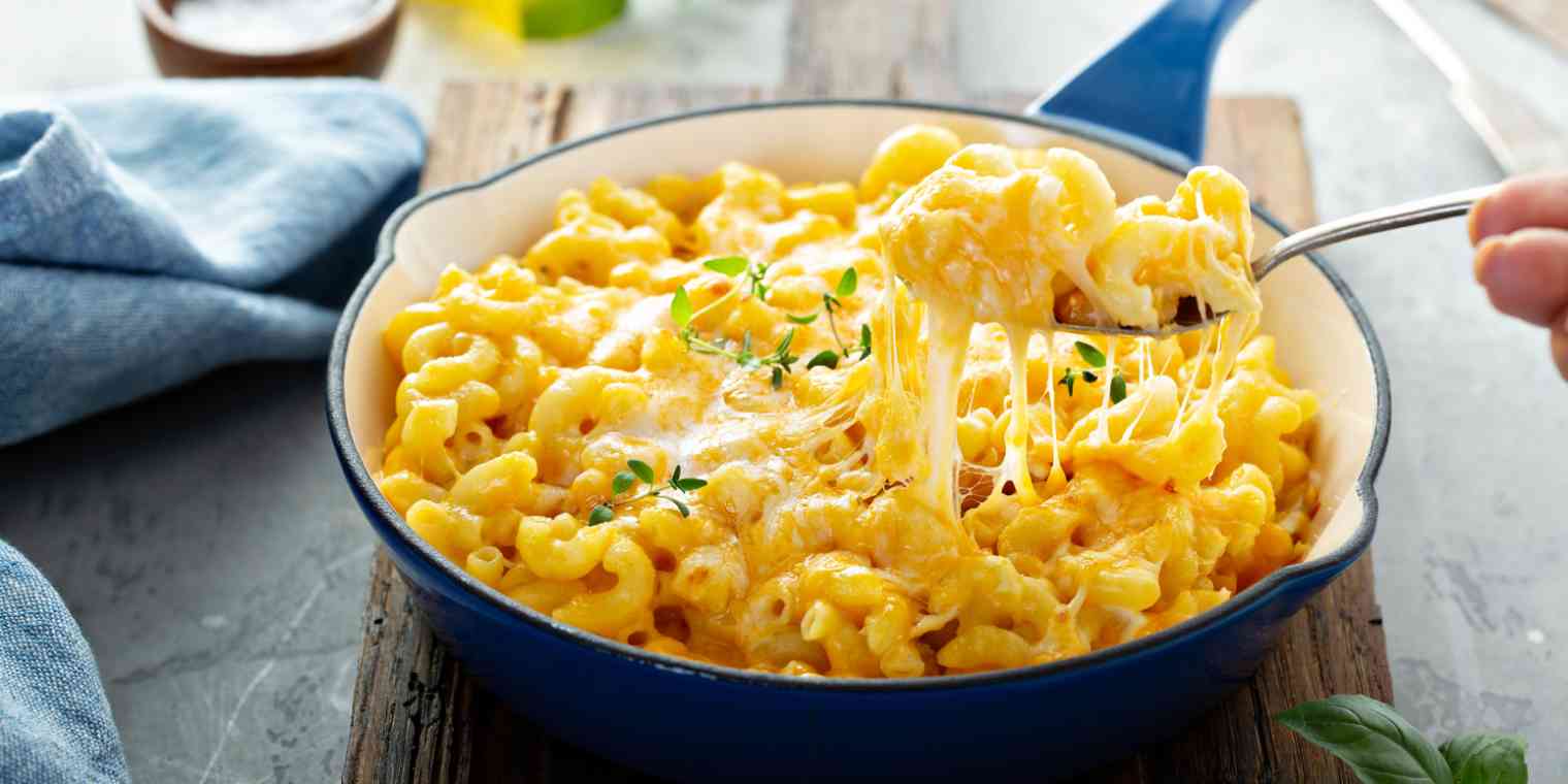 Hero image of a bowl of mac and cheese