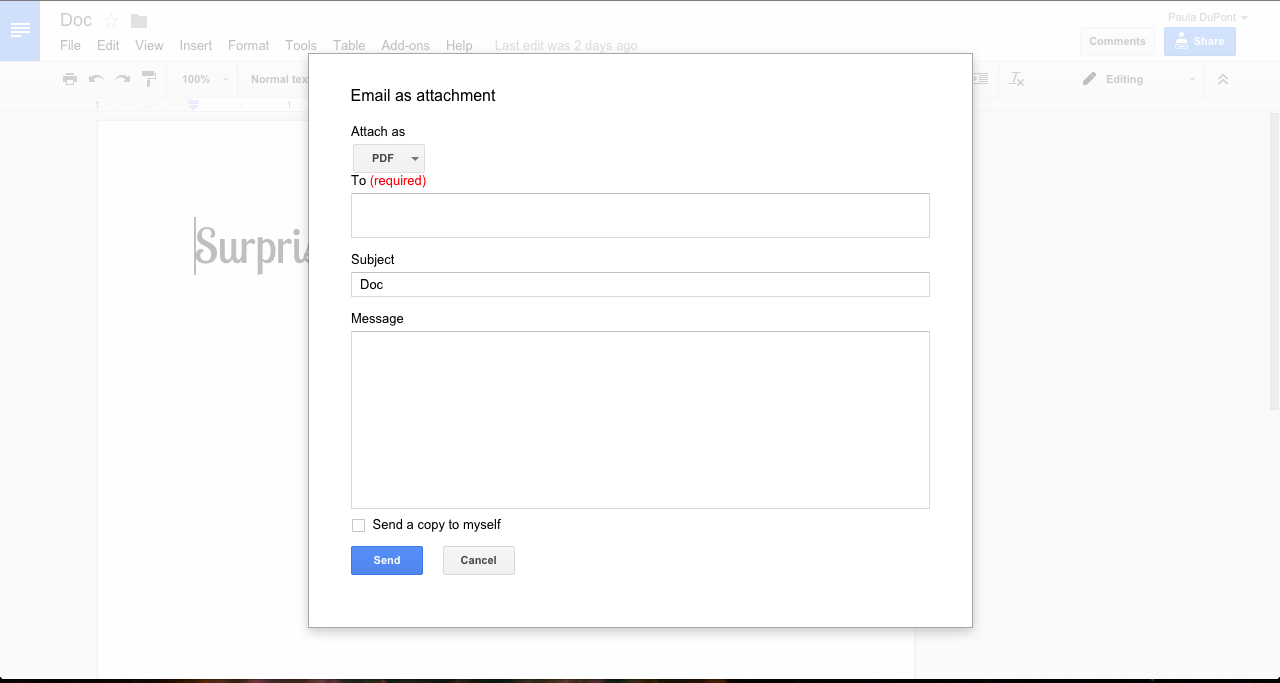 Email a Document