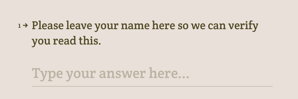 Typeform verify name