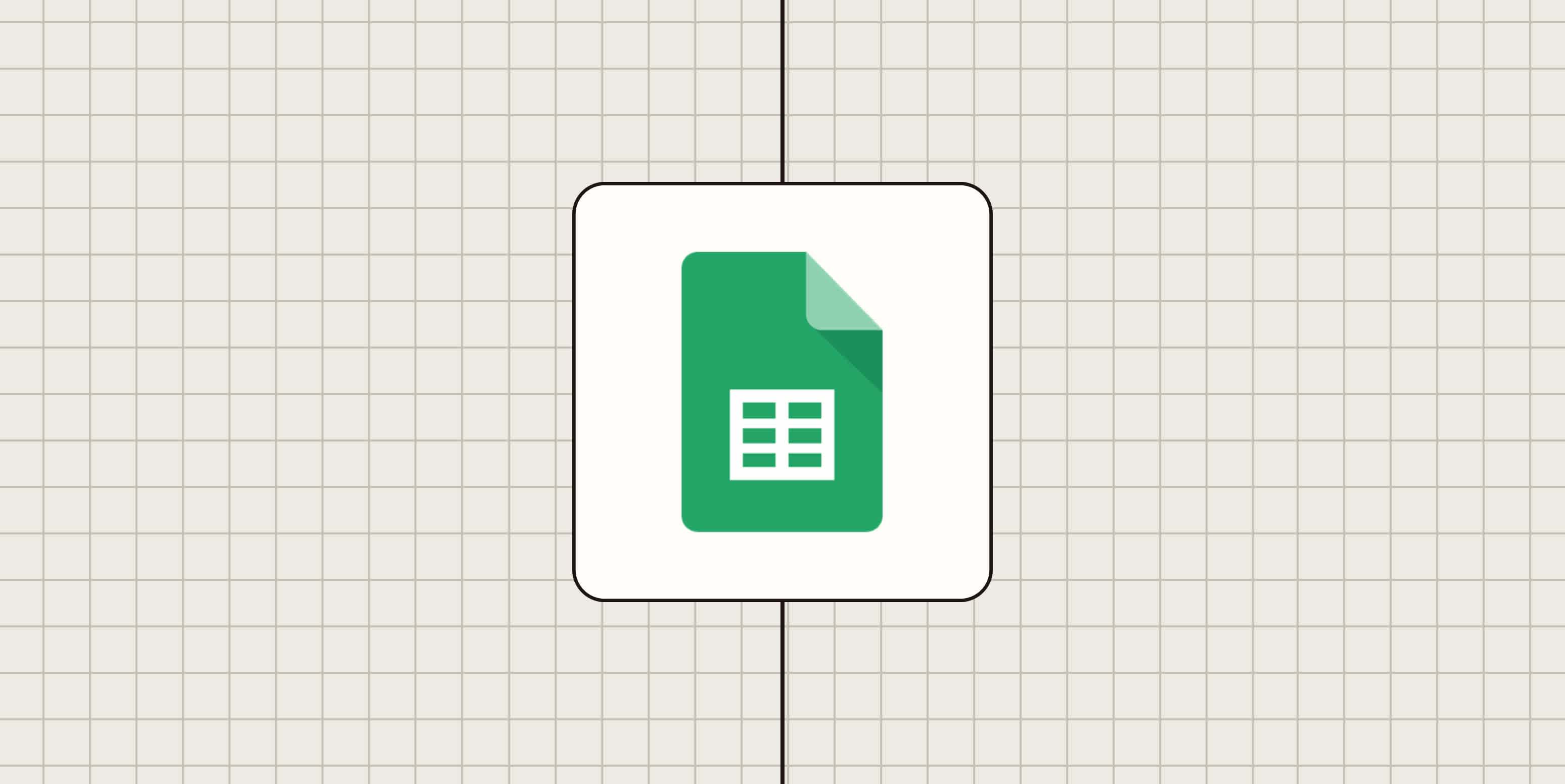 A hero image for Google Sheets app tips with the Google Sheets logo on a green background