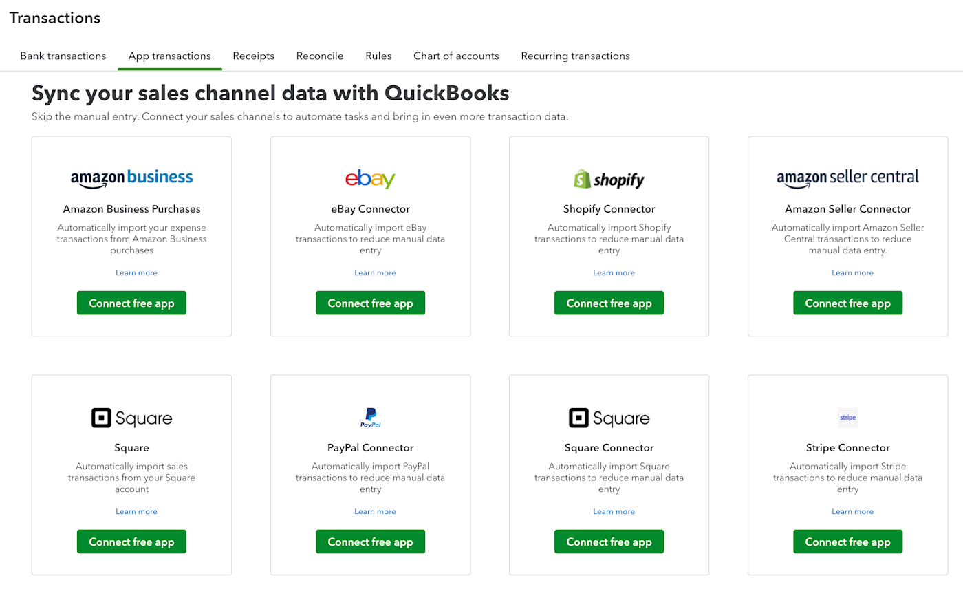 Screenshot of QuickBooks POS system.