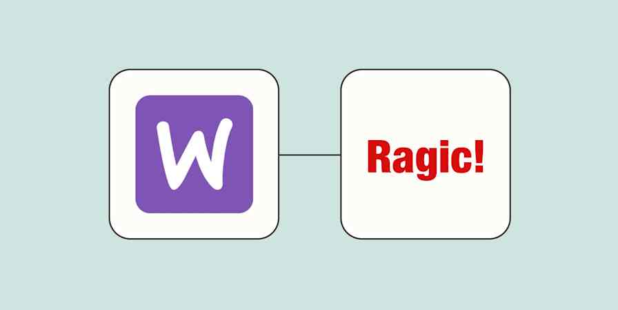 Hero of WooCommerce and Ragic app logos. 