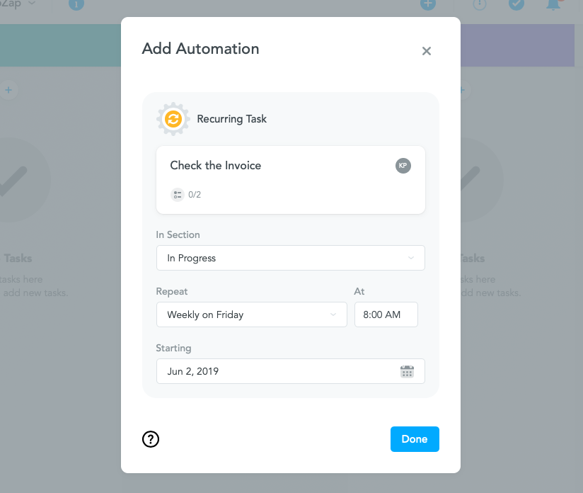 Finalize details of automation