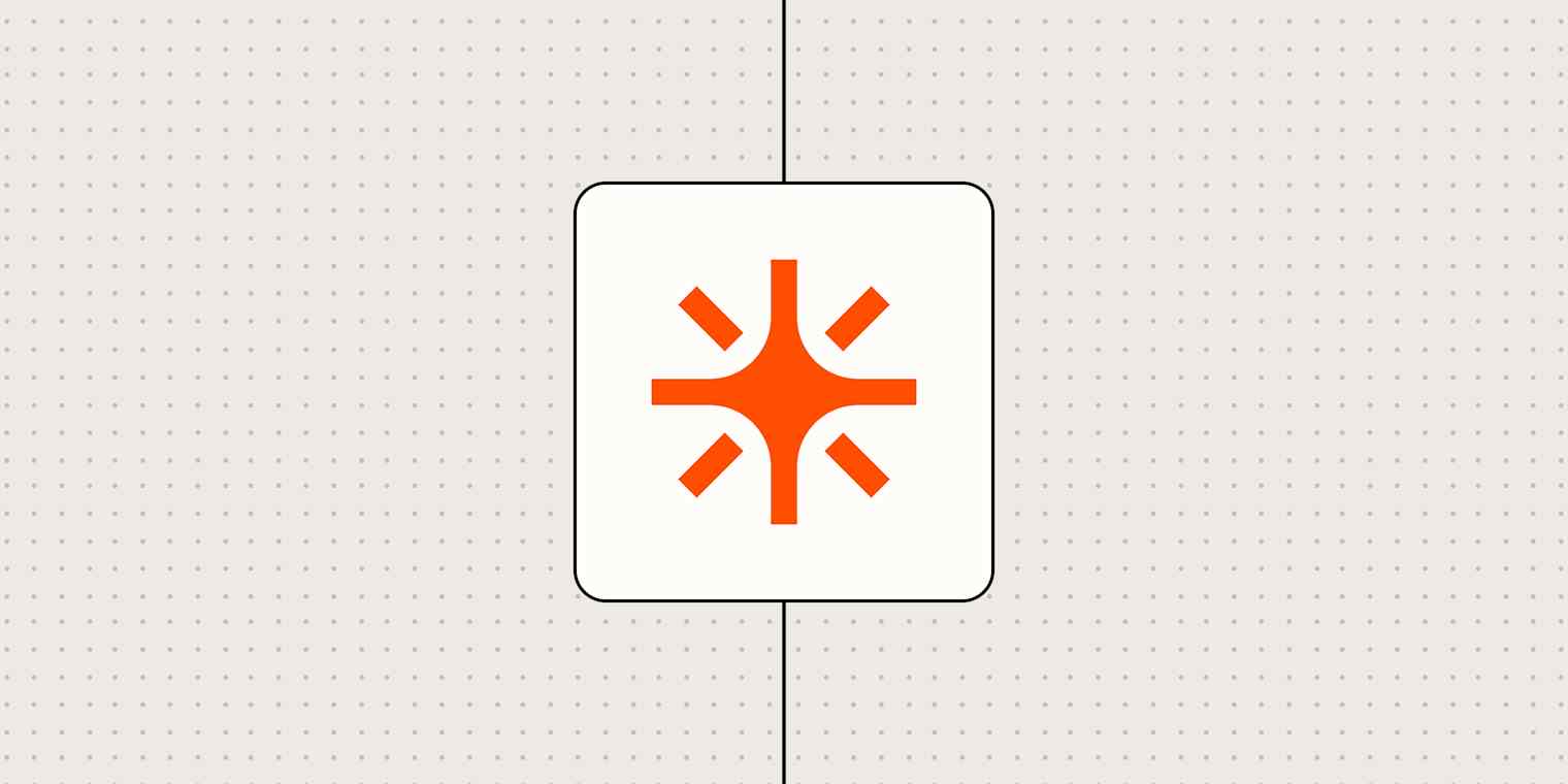 Starburst icon representing AI against a dotted beige background.