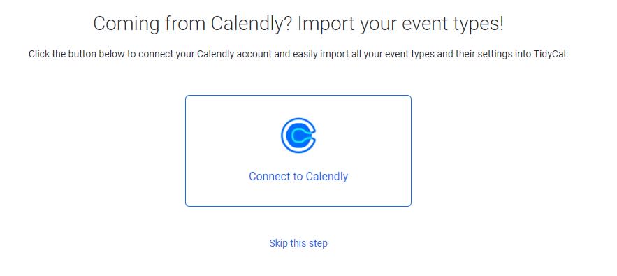 Importing from Calendly into TidyCal