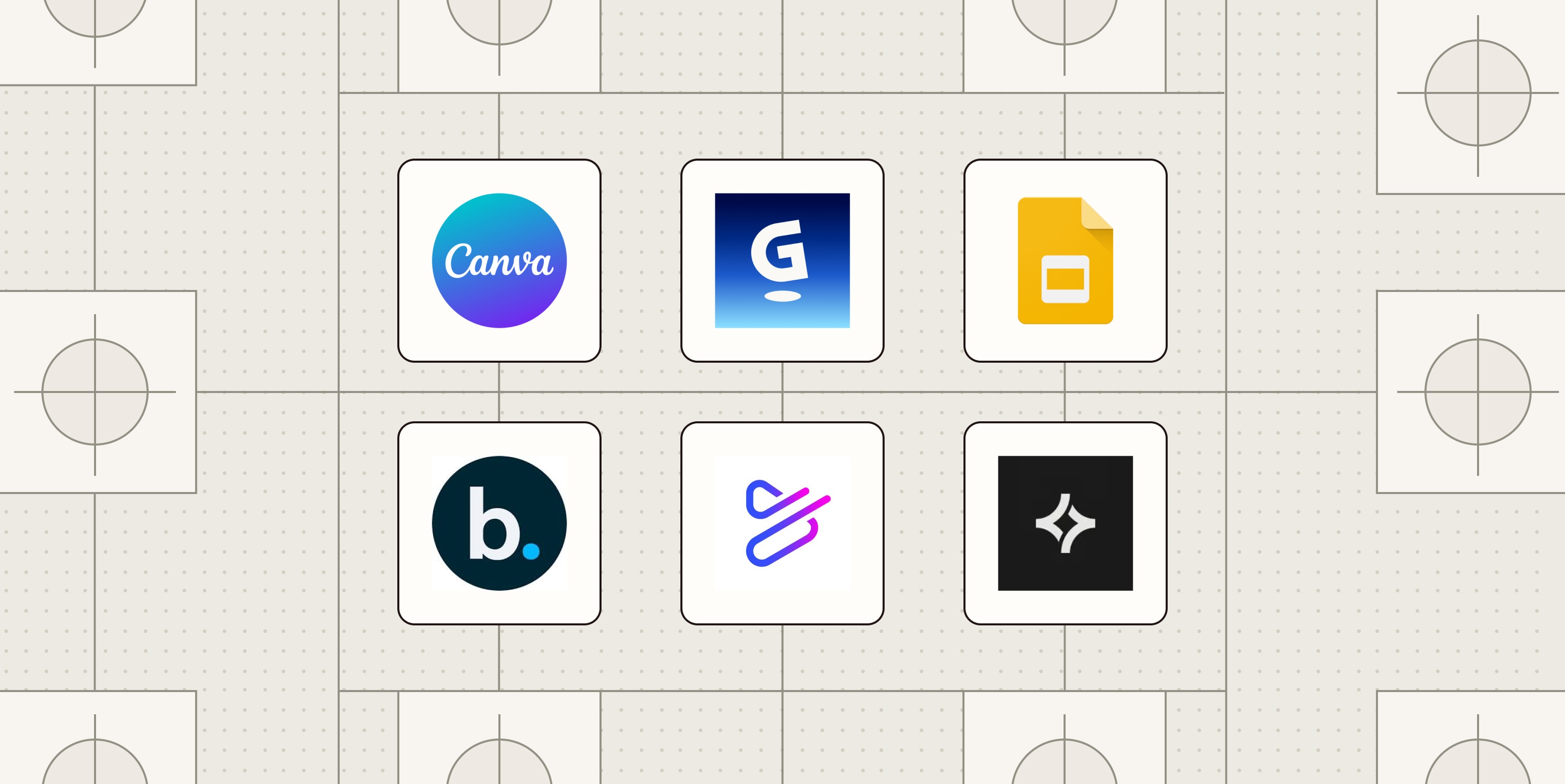 Hero image with logos of the best presentation software