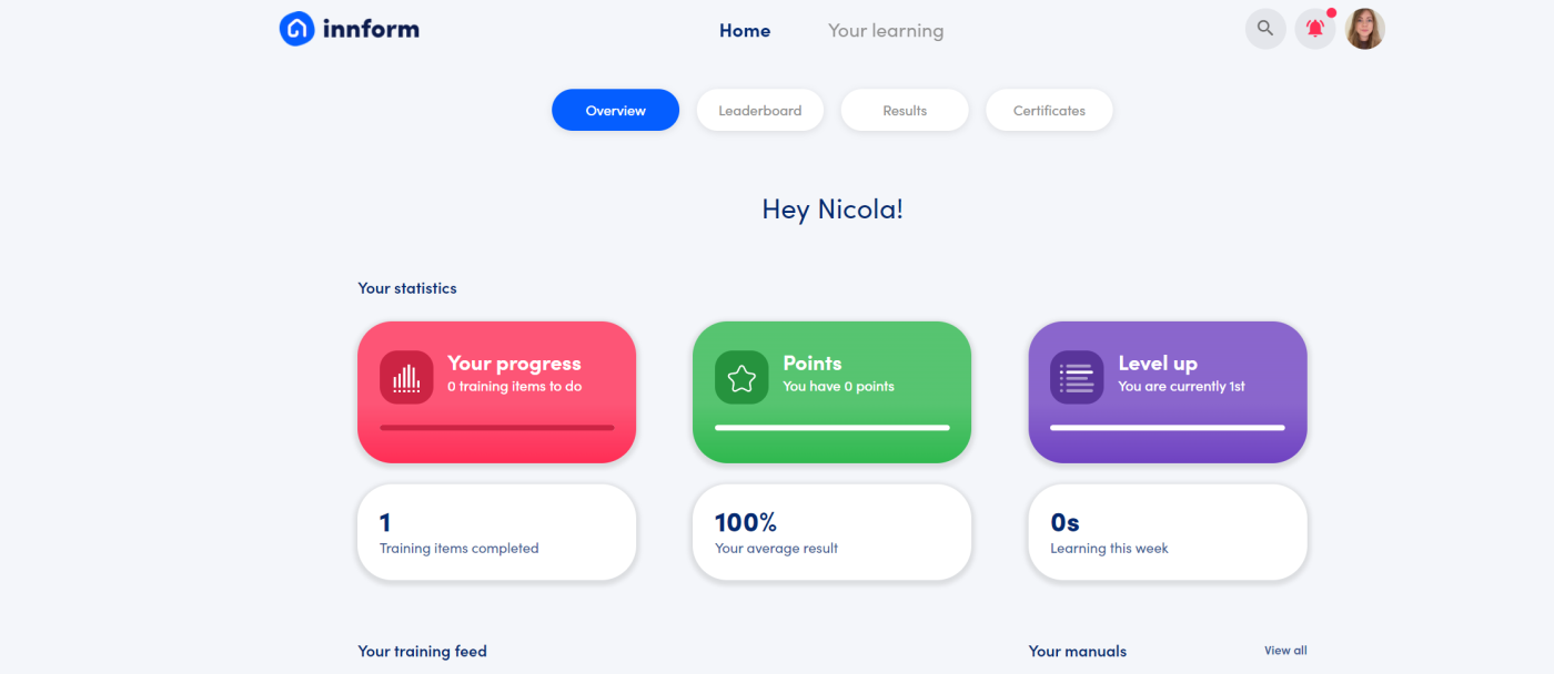 Innform, our pick for the best employee onboarding software for delivering fun, hybrid onboarding experiences