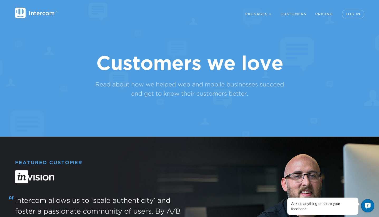Intercom about page
