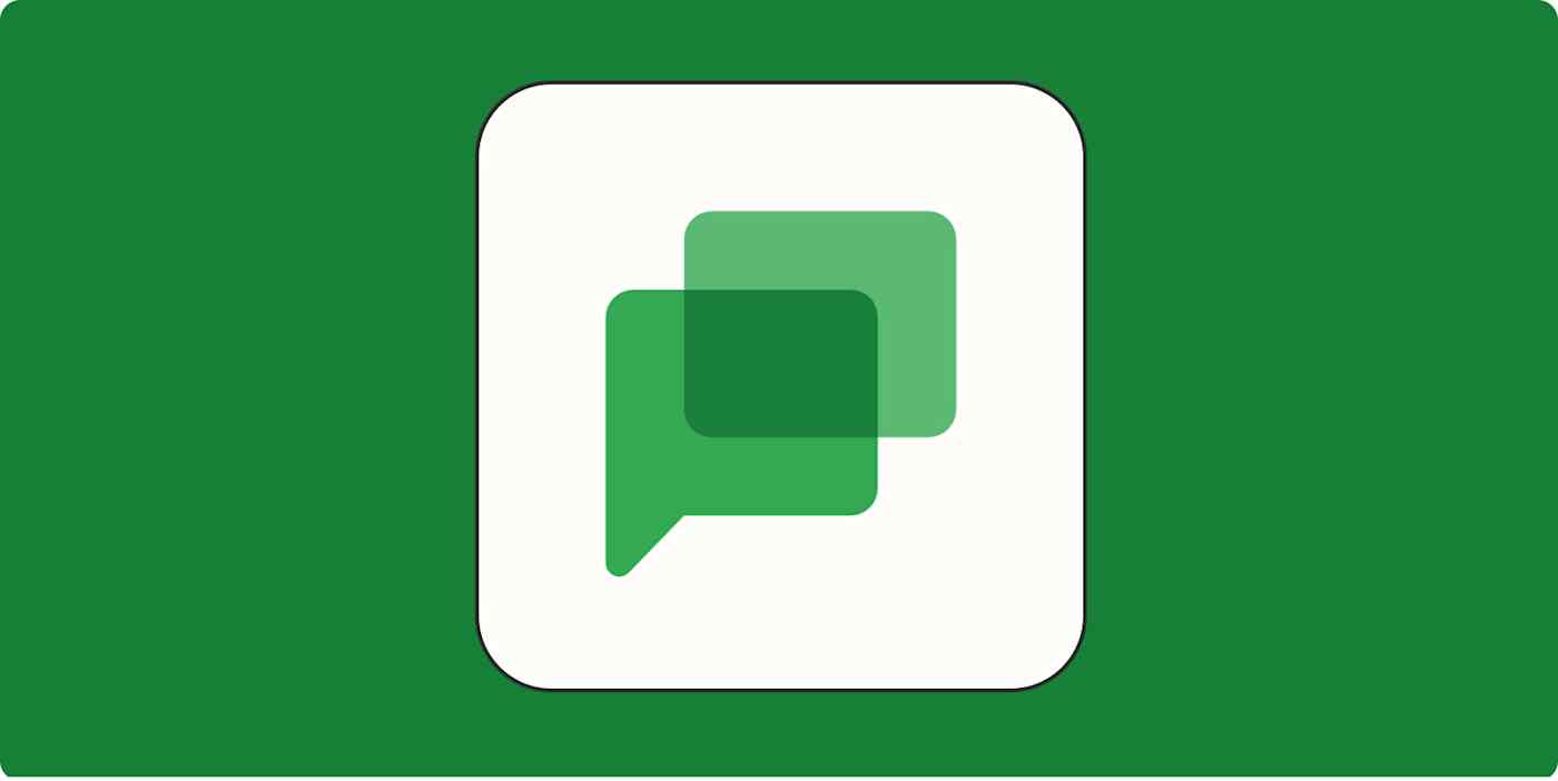 Hero image with the Google Chat logo