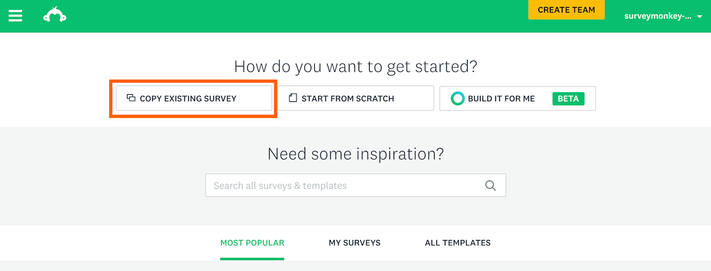 Copy Existing Survey in SurveyMonkey