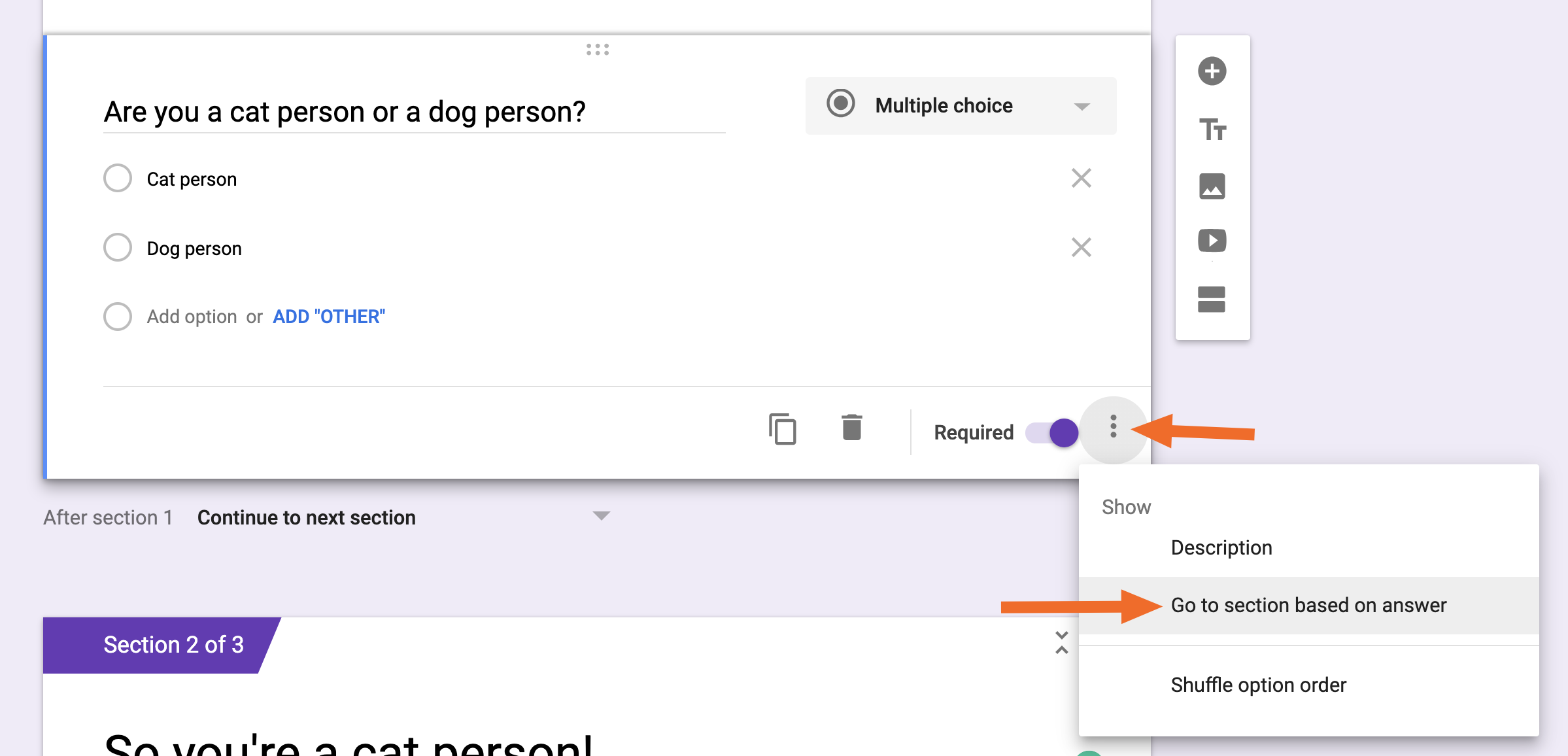 How to Create Form Sections and Logic in Google Forms