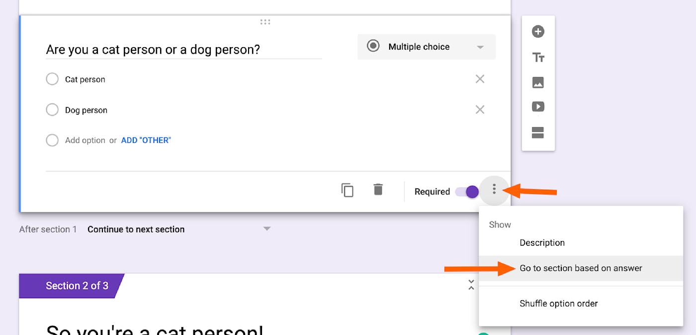 How to Create Form Sections and Logic in Google Forms