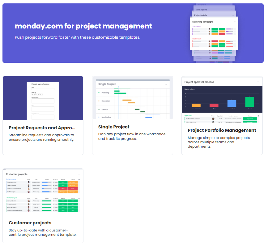 monday.com's templates