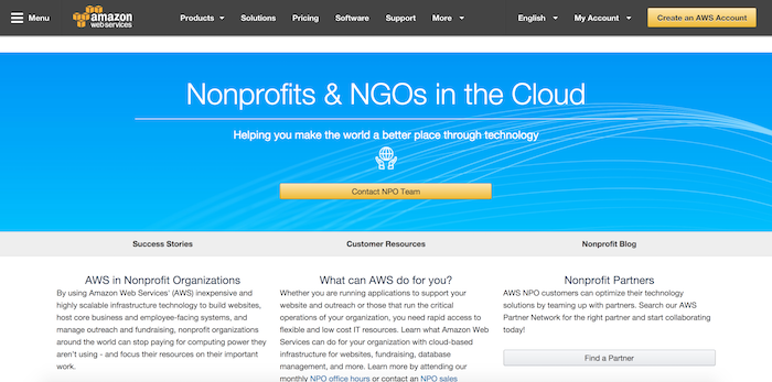Amazon Web Services for Nonprofits