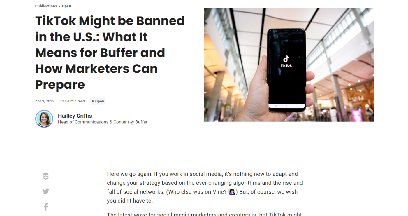 The article described above from Buffer