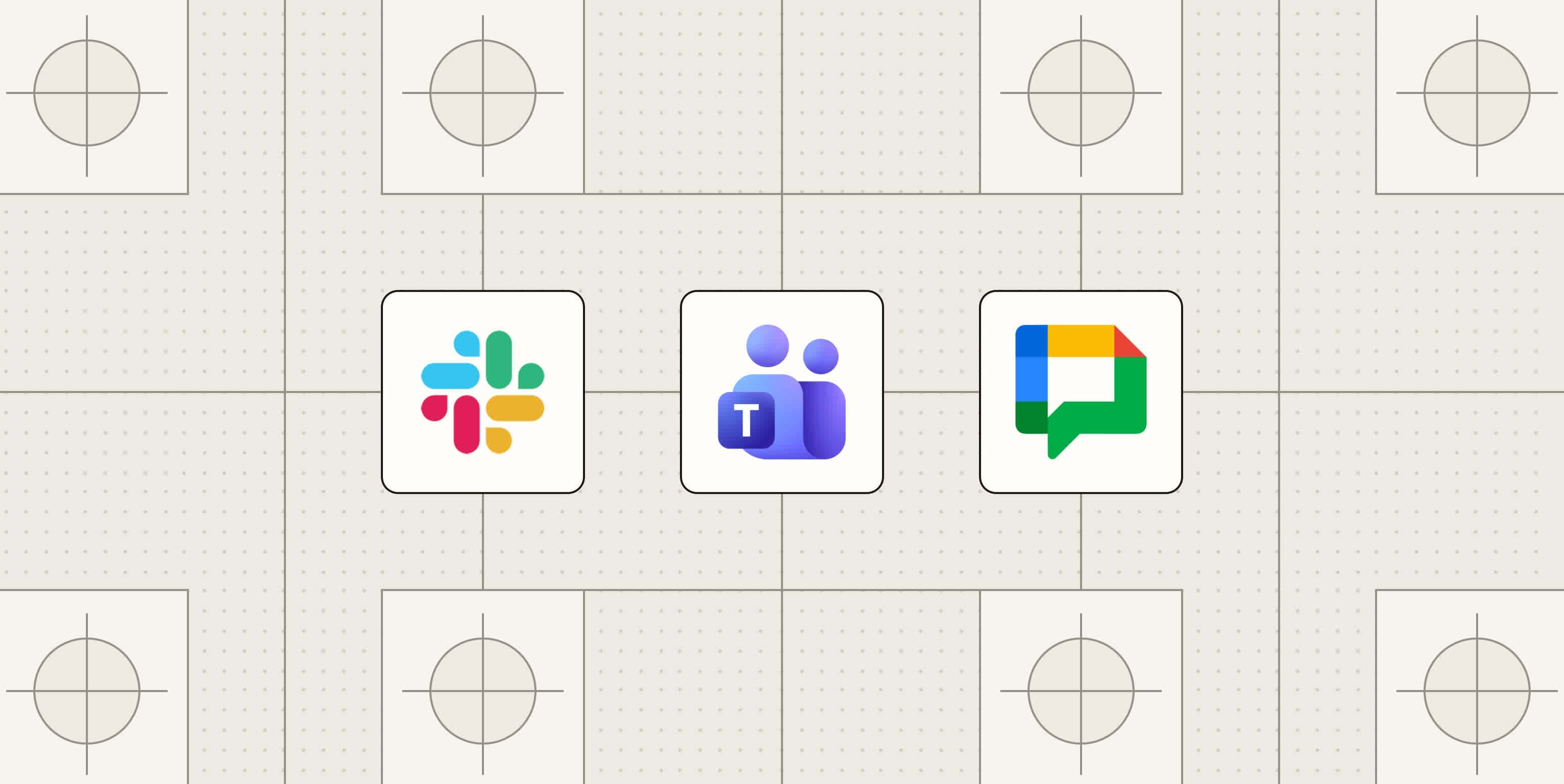 Hero image with the logos of the best team chat apps for business and the workplace