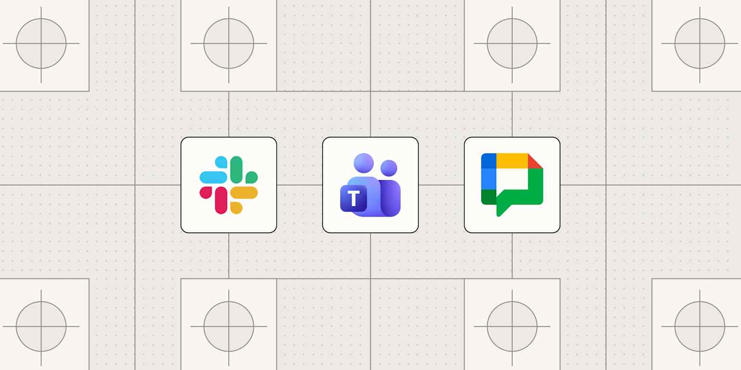 Hero image with the logos of the best team chat apps for business and the workplace