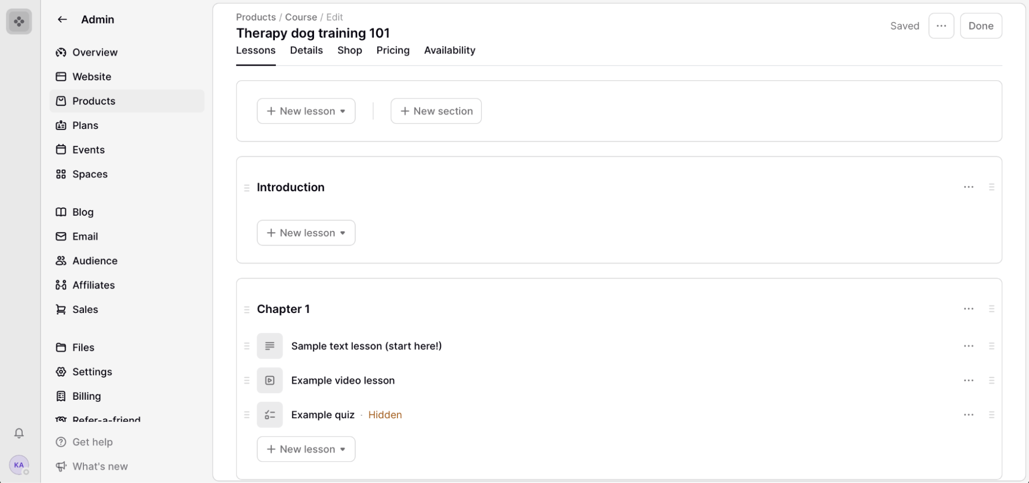 Podia, our pick for the best online course creation software for selling digital products and memberships