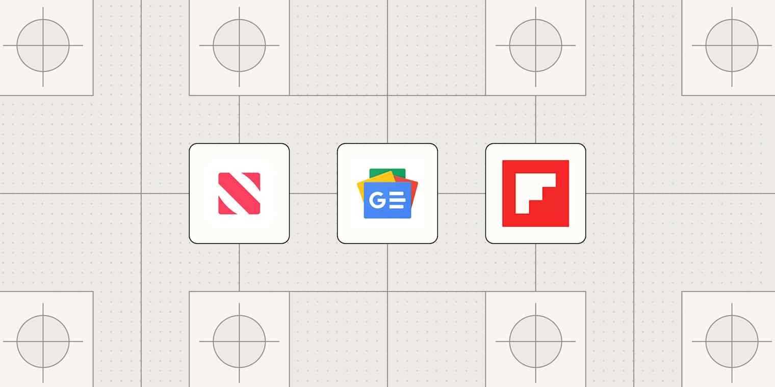 Hero image with the logos of the best news apps