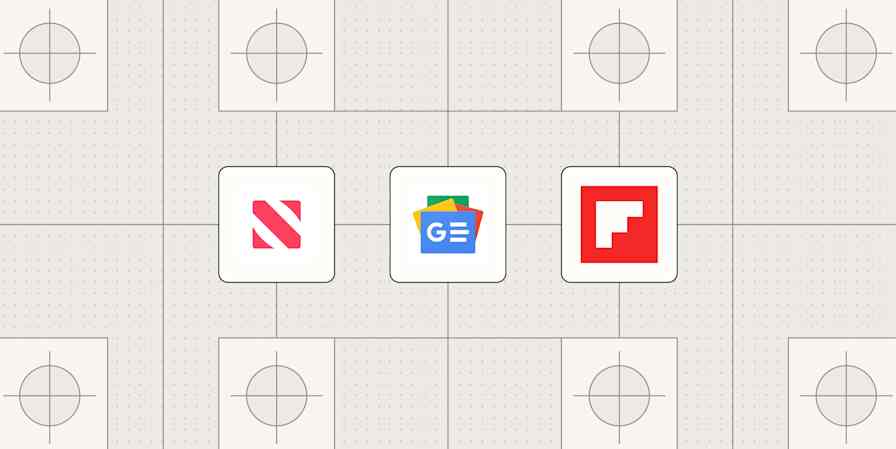 Hero image with the logos of the best news apps