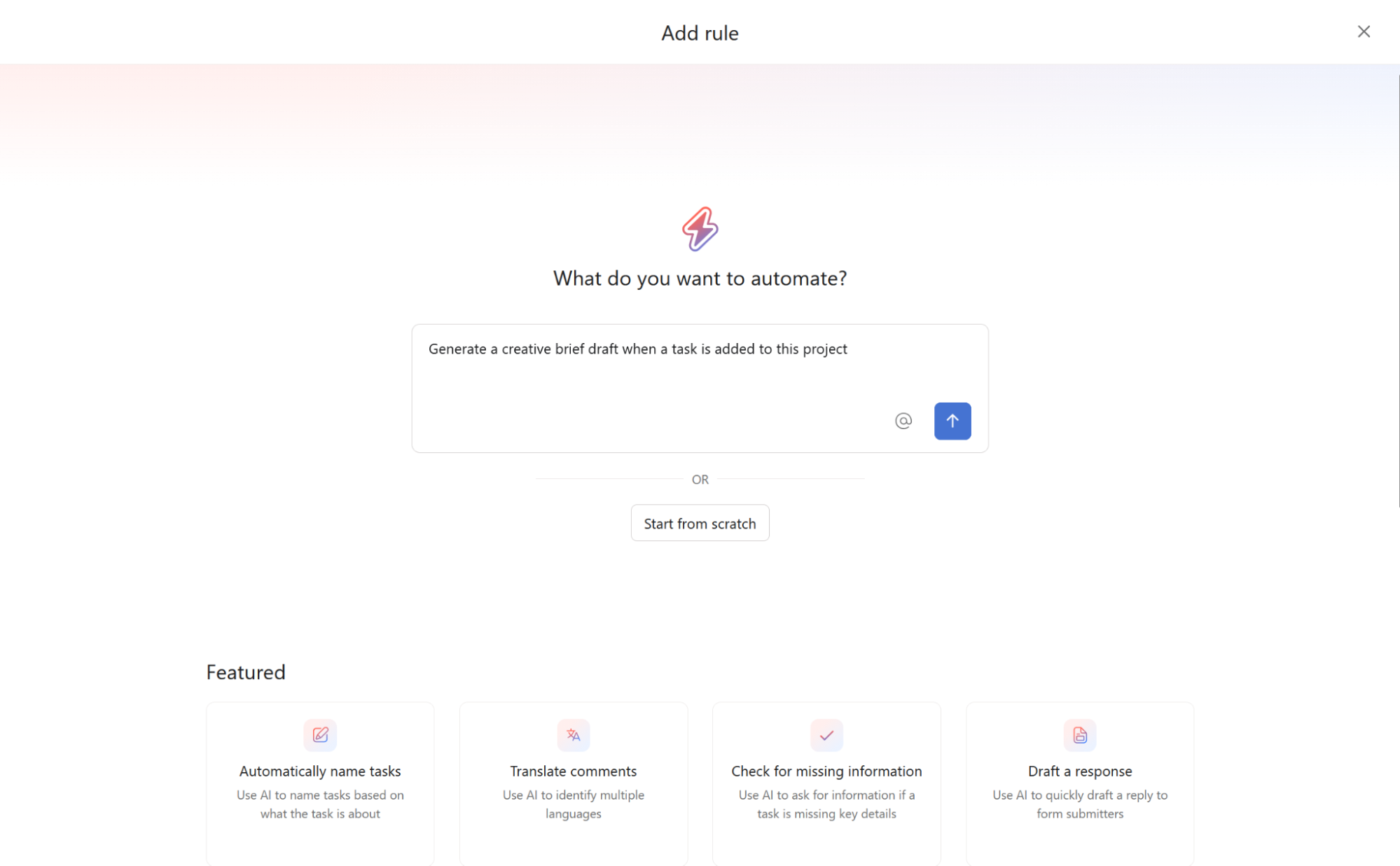 Asana, our pick for the best AI project management tool for productivity recommendations