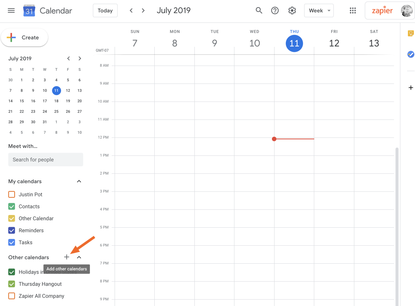 Other Calendars in Google Calendar